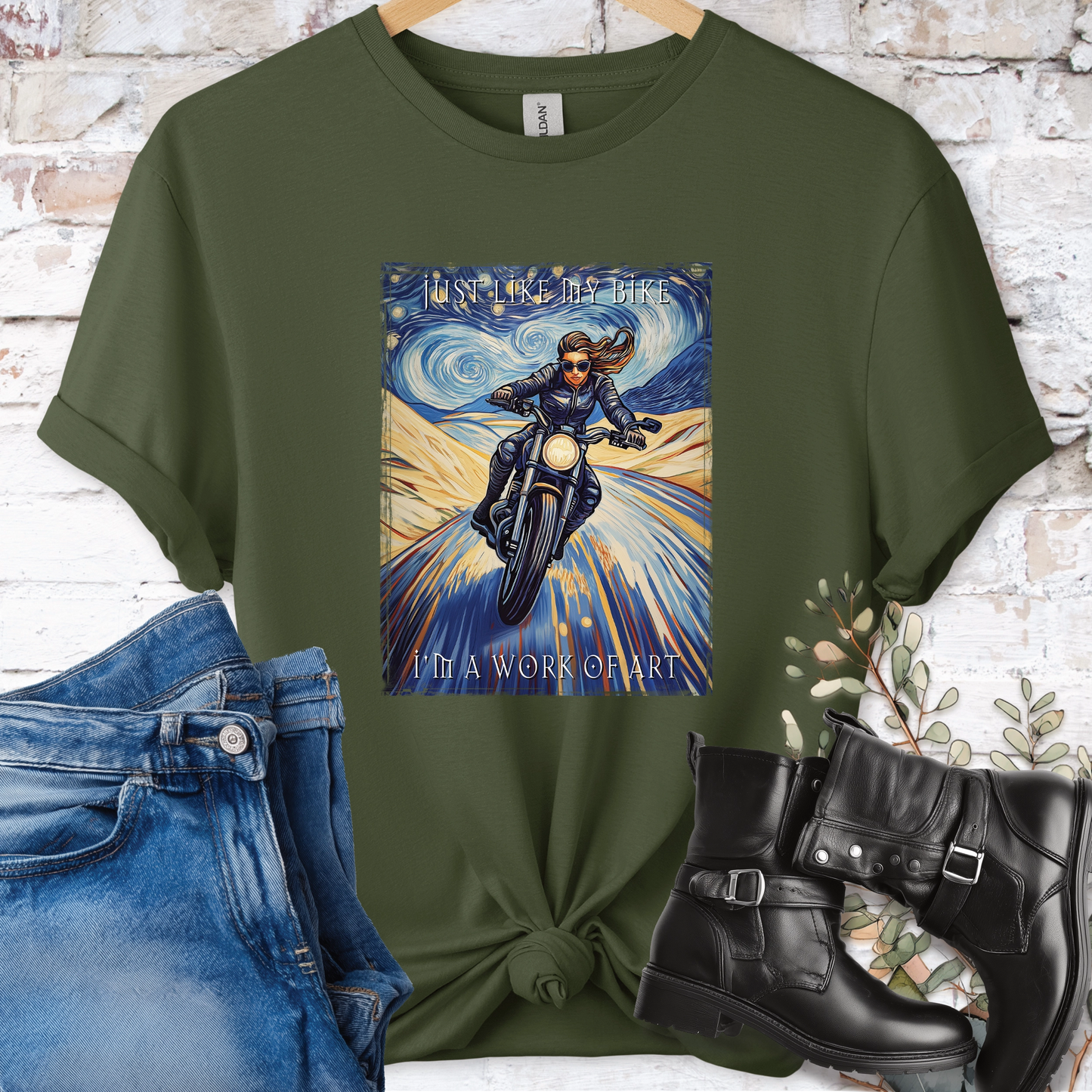 Just like my bike, I am a work of art #6 Women's T-Shirt