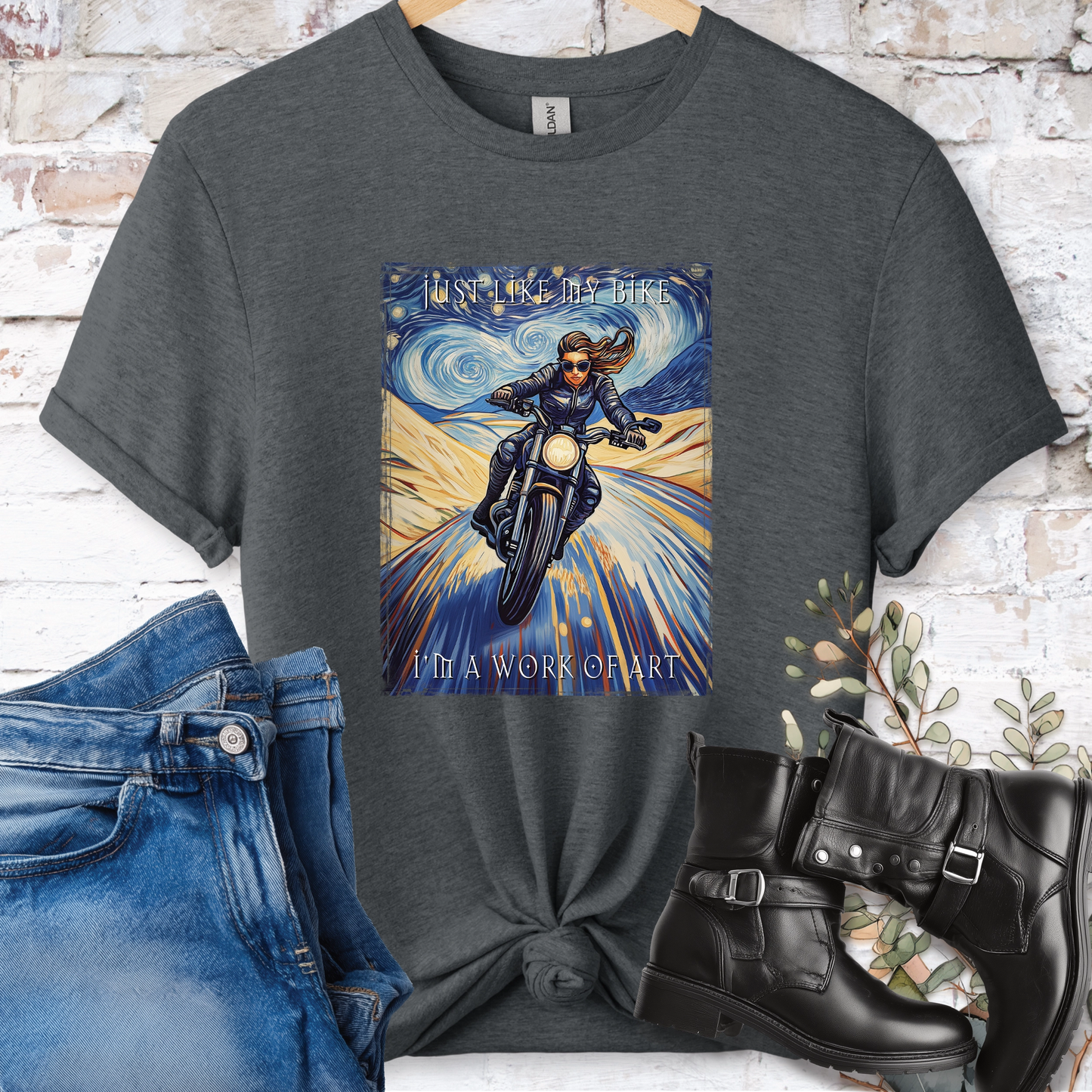 Just like my bike, I am a work of art #6 Women's T-Shirt