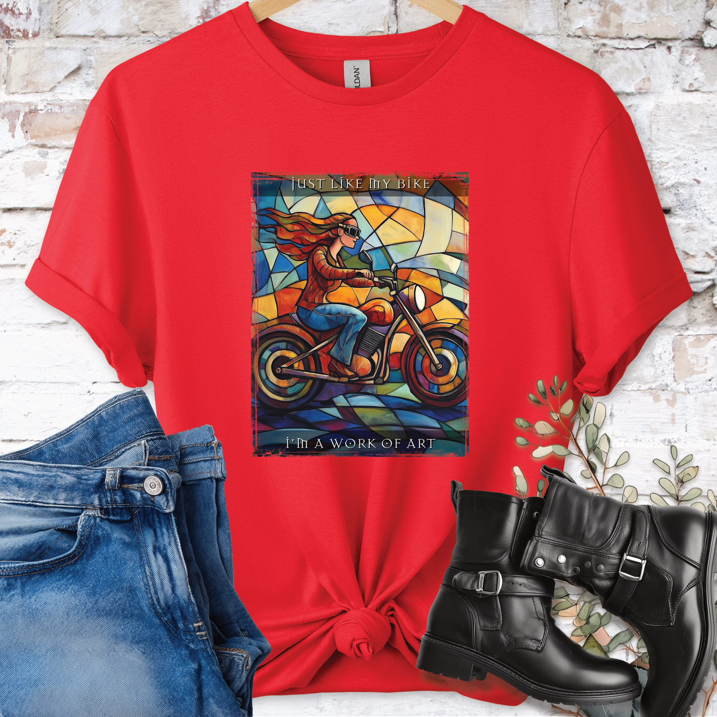 Just like my bike, I am a work of art #4 Women's T-Shirt