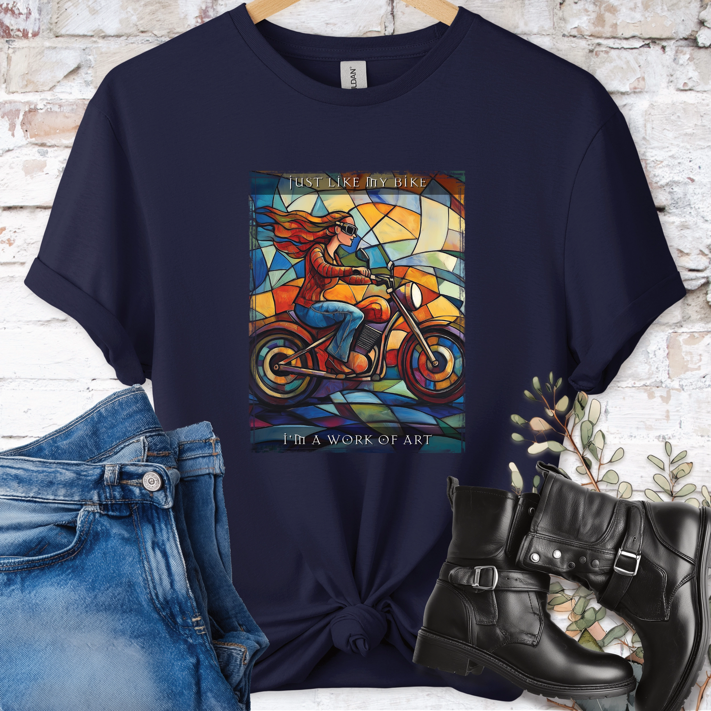 Just like my bike, I am a work of art #4 Women's T-Shirt