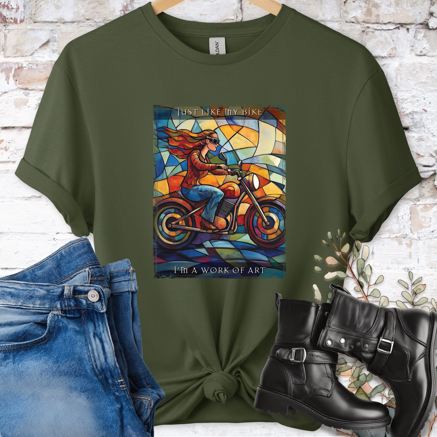 Just like my bike, I am a work of art #4 Women's T-Shirt