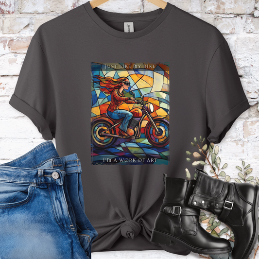 Just like my bike, I am a work of art #4 Women's T-Shirt