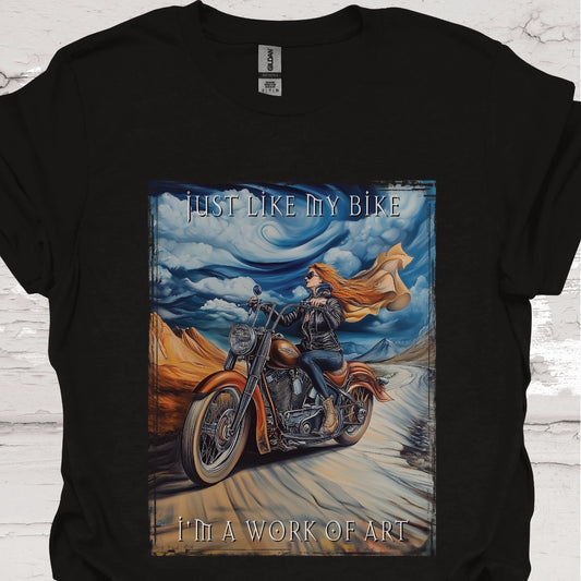 Just like my bike, I am a work of art #5 Women's T-Shirt