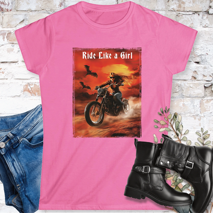 Ride like a Girl #5 Women's Softstyle Tee