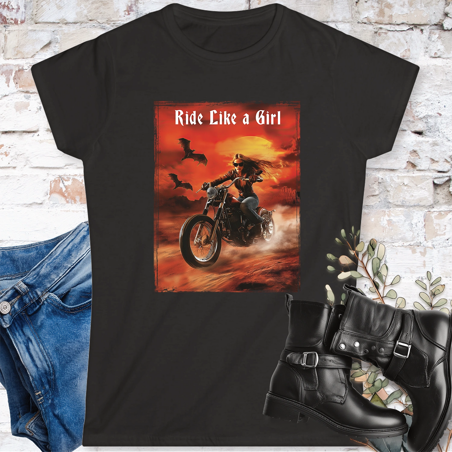 Ride like a Girl #5 Women's Softstyle Tee