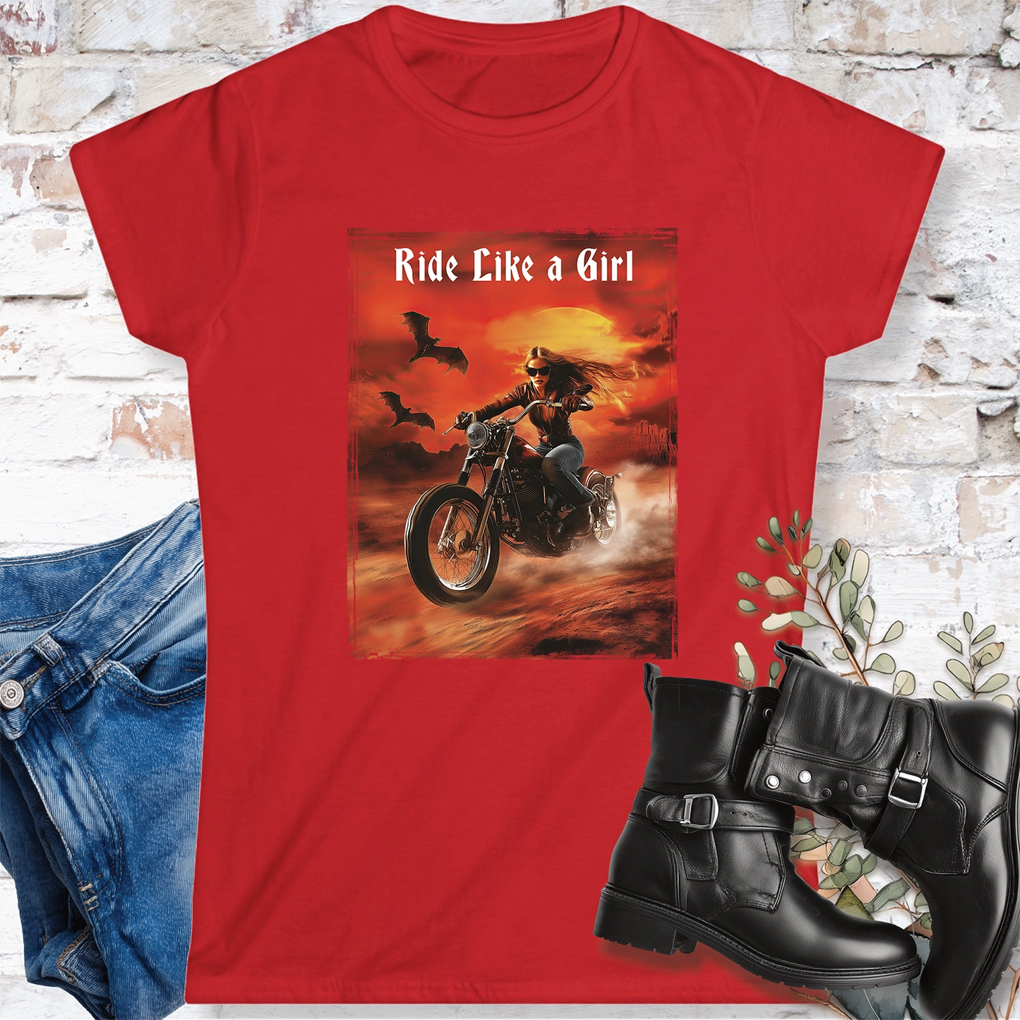 Ride like a Girl #5 Women's Softstyle Tee