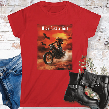 Ride like a Girl #5 Women's Softstyle Tee