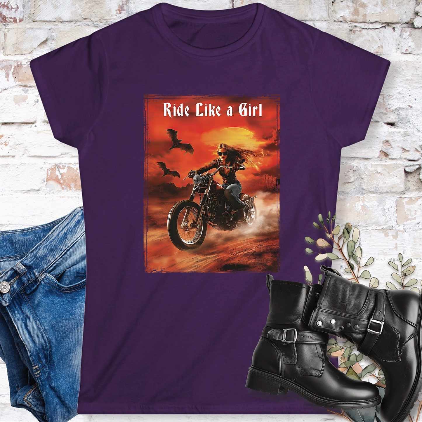 Ride like a Girl #5 Women's Softstyle Tee