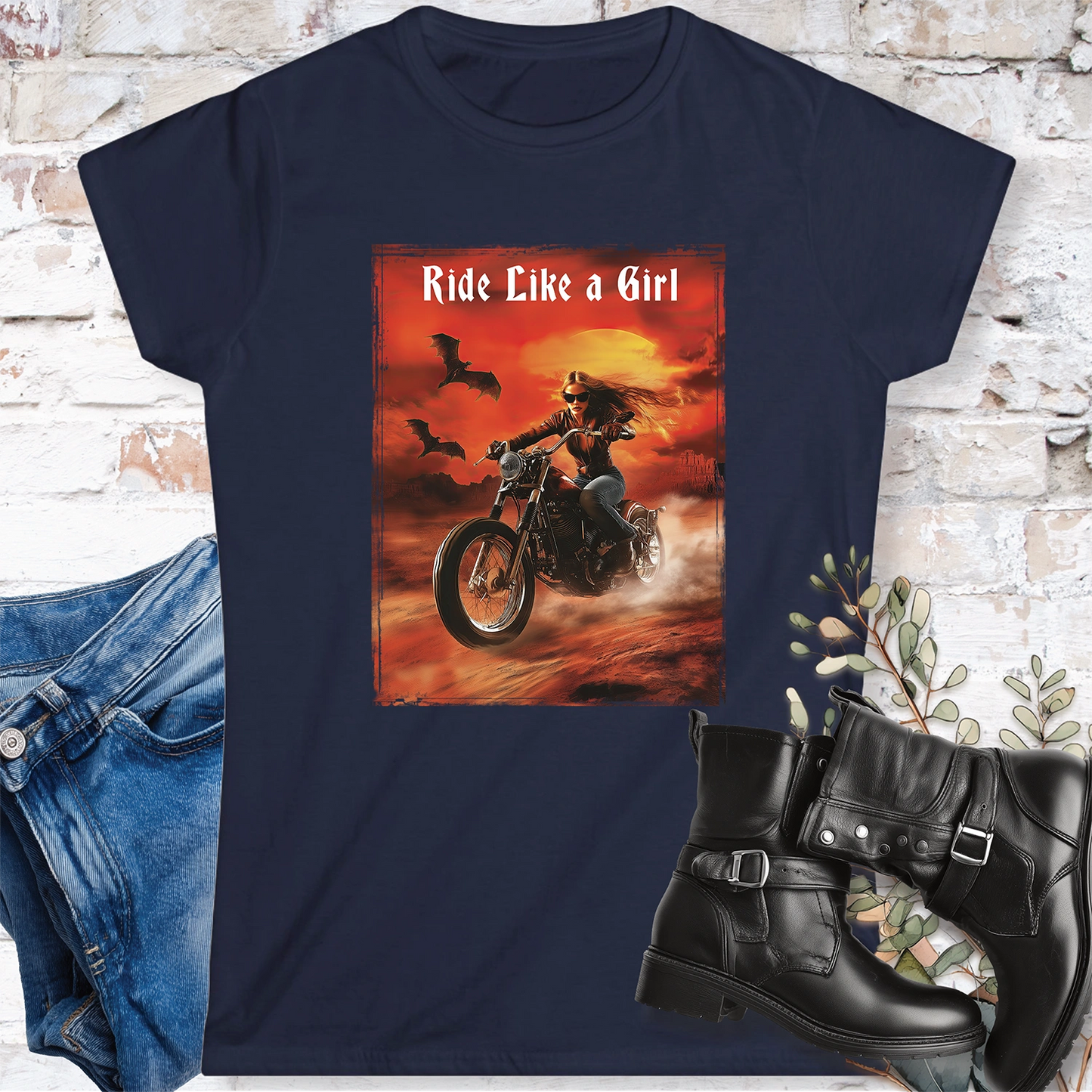 Ride like a Girl #5 Women's Softstyle Tee