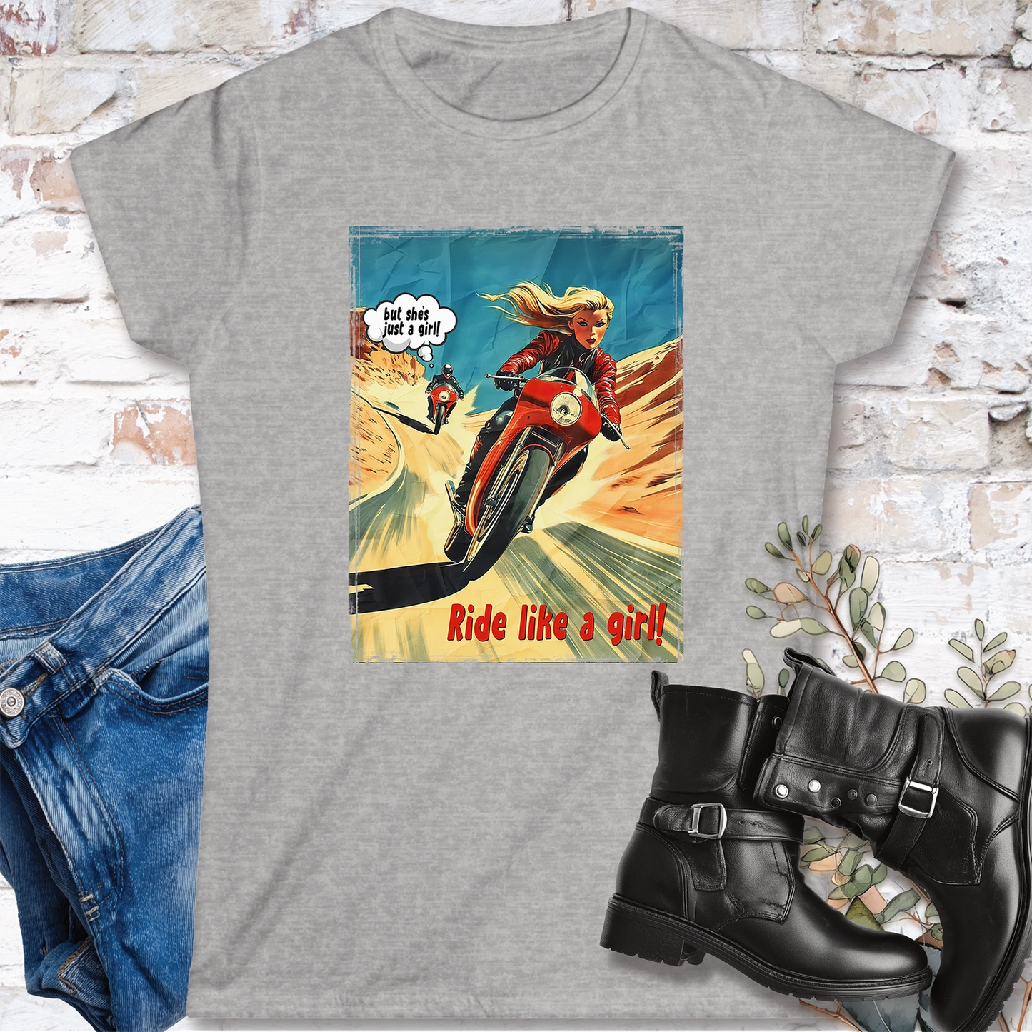 Ride like a Girl #6 Women's Softstyle Tee
