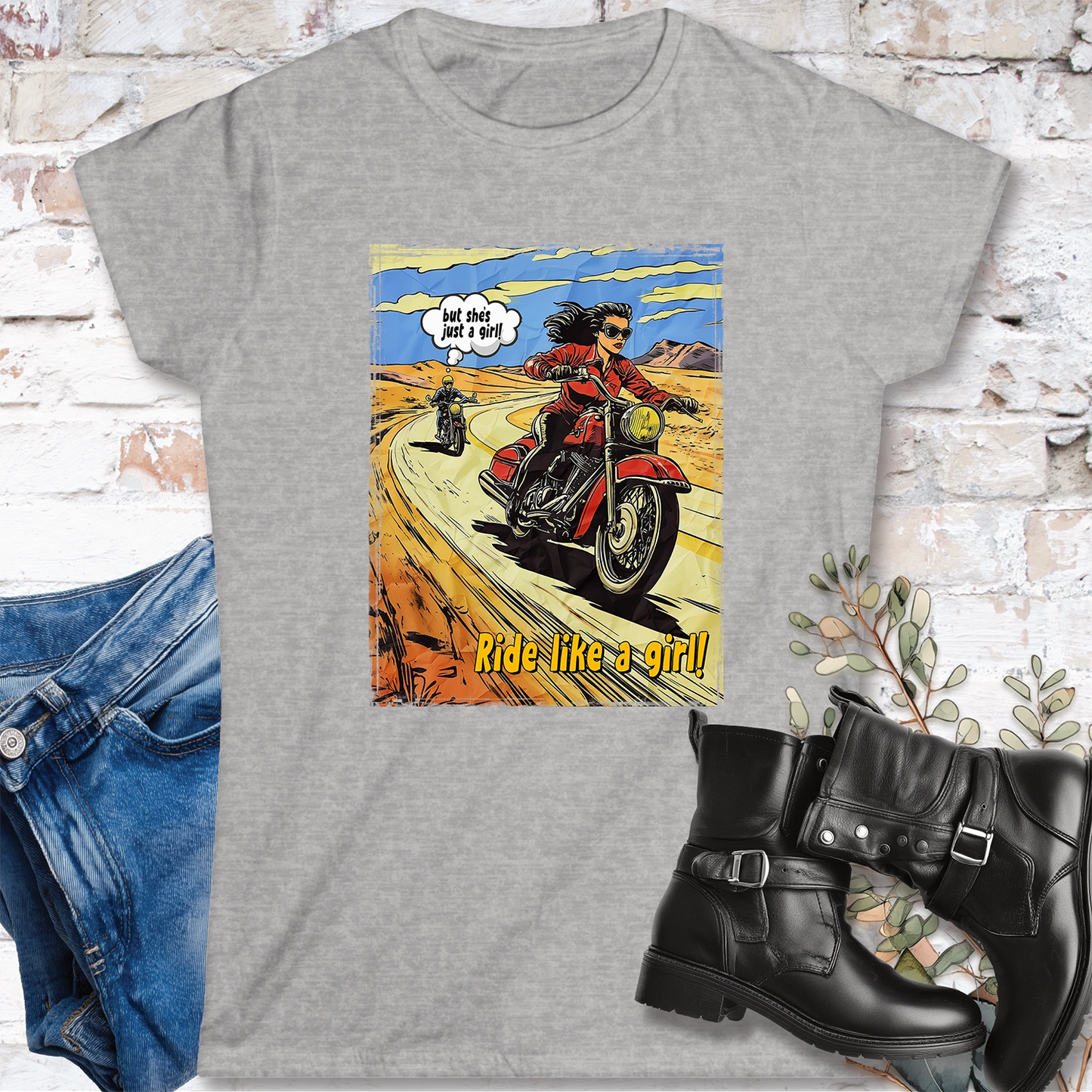 Ride like a Girl #7 Women's Softstyle Tee