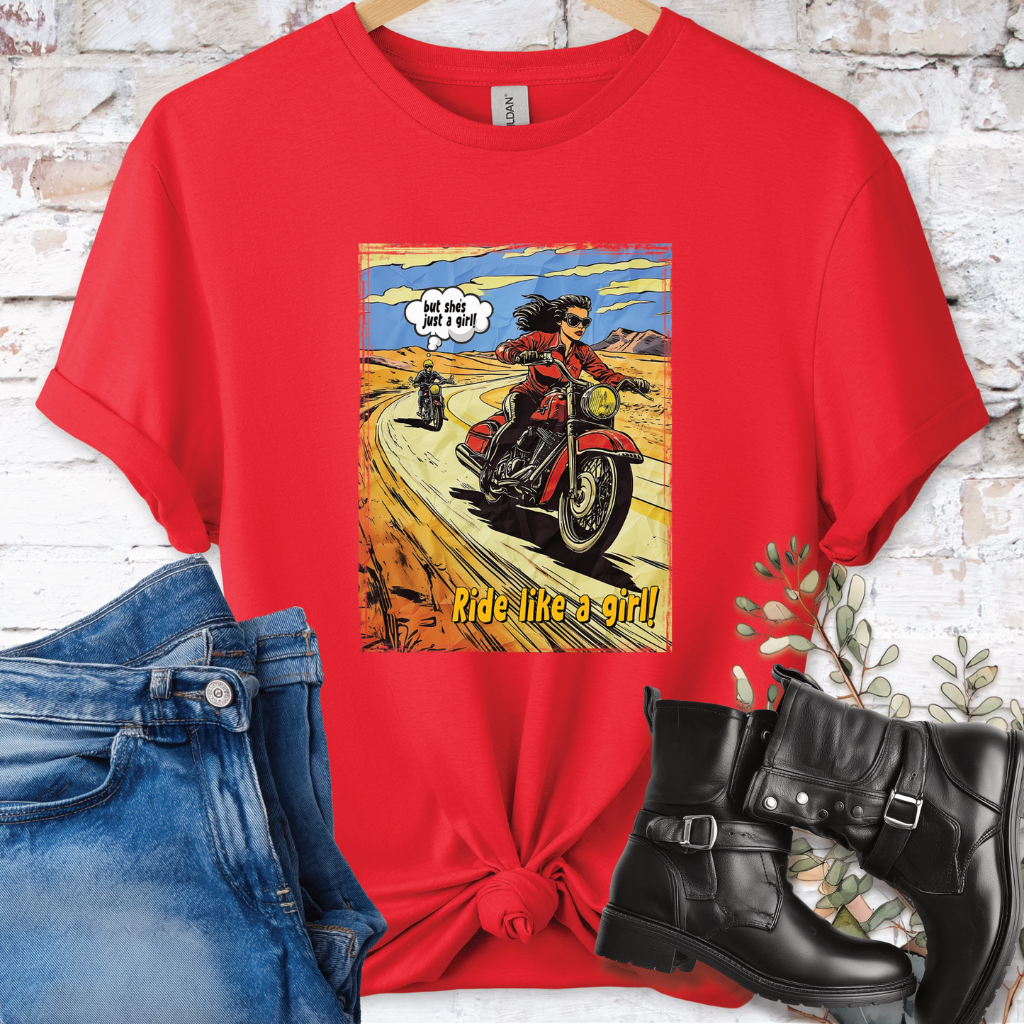 Ride like a Girl #7 Women's T-Shirt