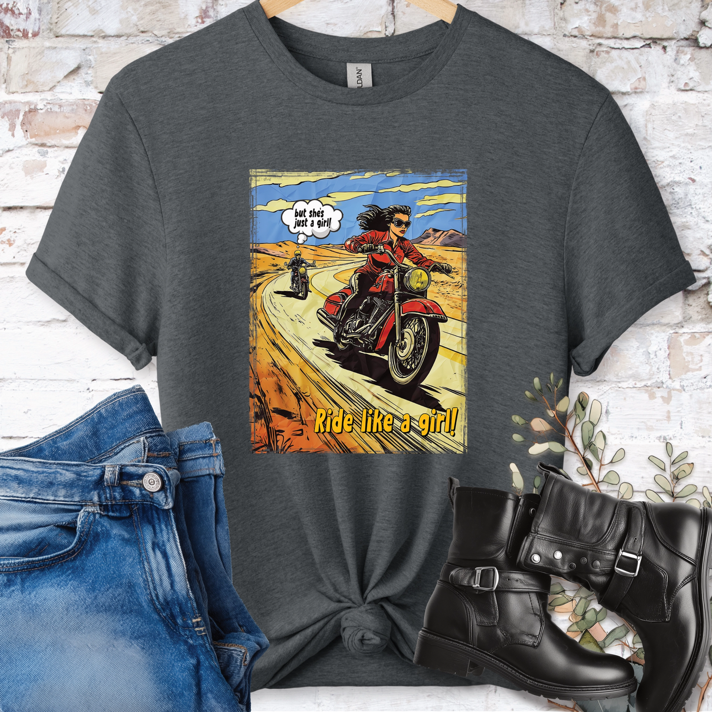 Ride like a Girl #7 Women's T-Shirt